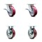 Service Caster 6 Inch Kingpinless Poly on Aluminum Wheel Caster Brakes 2 Rigid SCC, 2PK SCC-KP30S620-PAR-SLB-2-R-2 - alternate 1